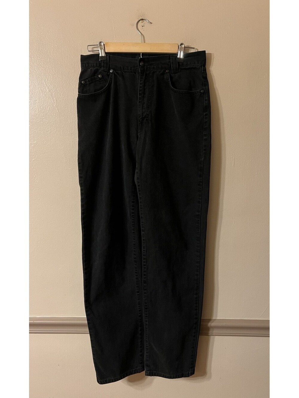 Versace Classic V2 Black Denim Jeans Made In Italy 100% Cotton Size 32x32